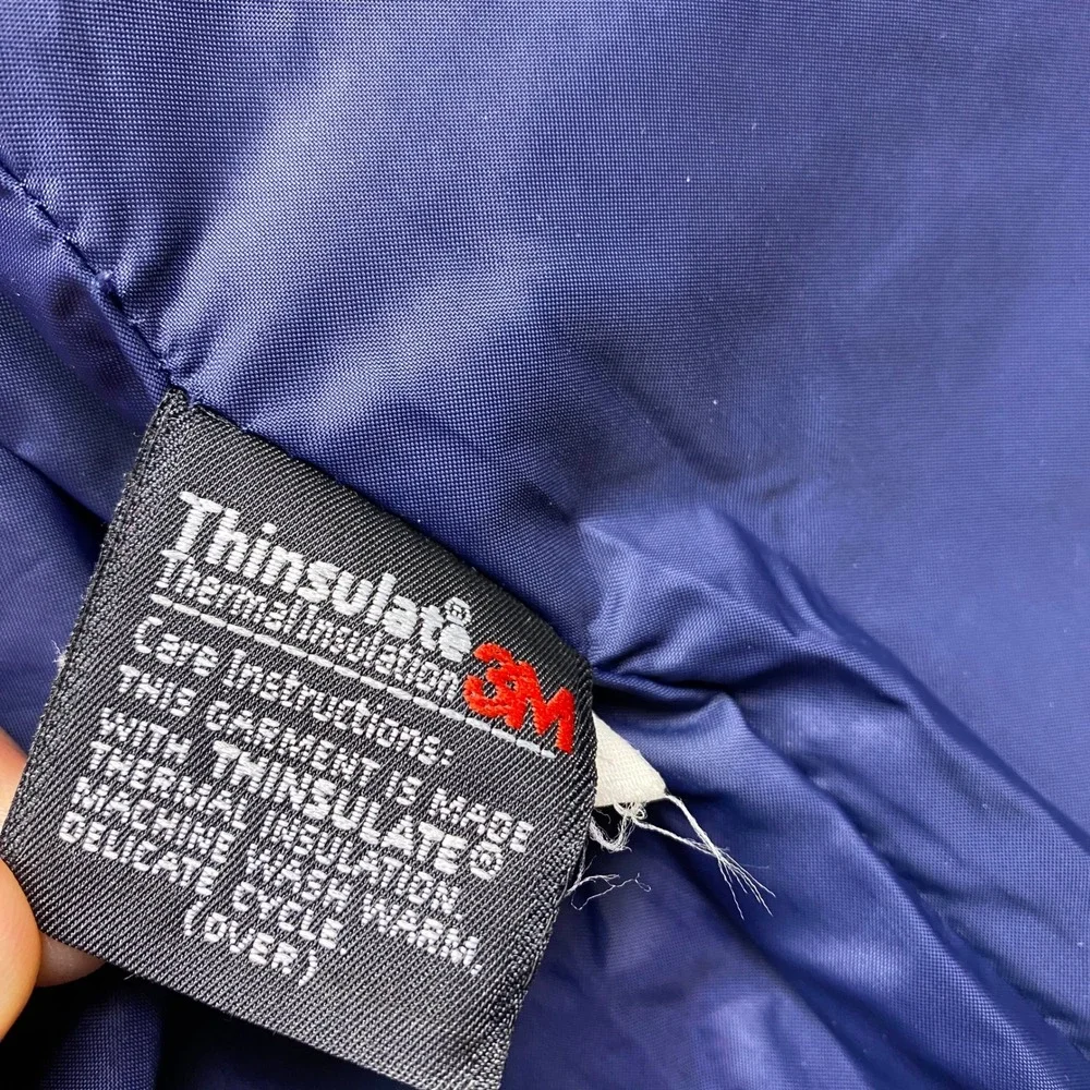 VTG Levis 70's Puffer Jacket Red Blue Color‎ Block 3M Thinsulate Sz M Retro USA